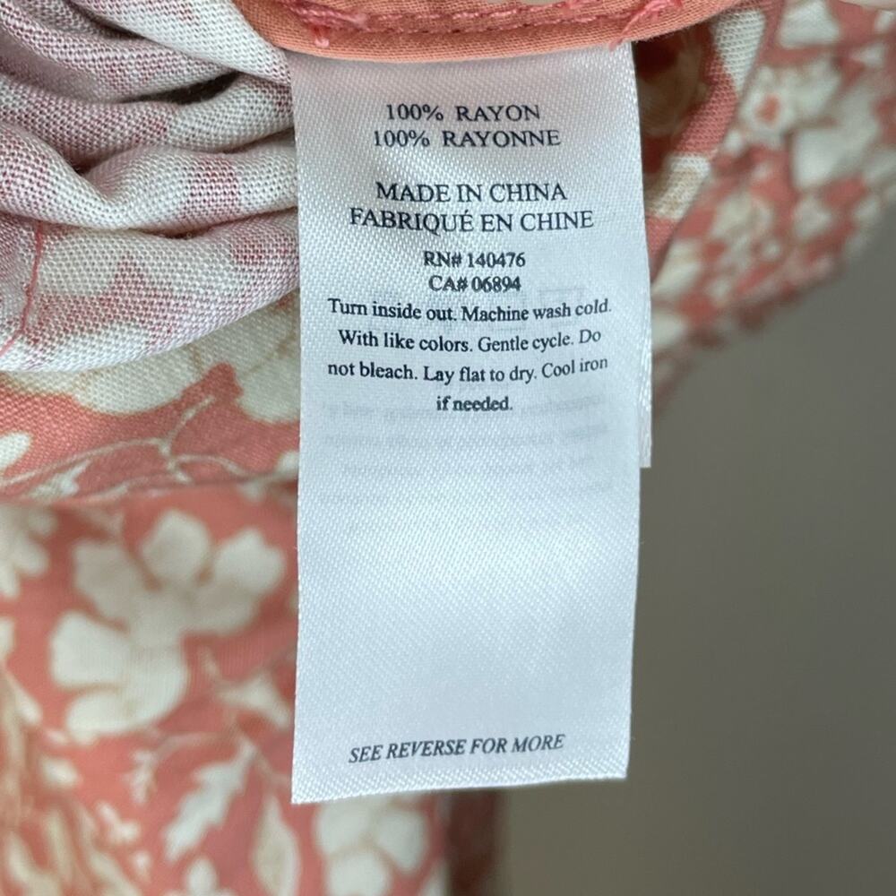 Faherty Renata Floral Jumpsuit Size M - Picture 8 of 10